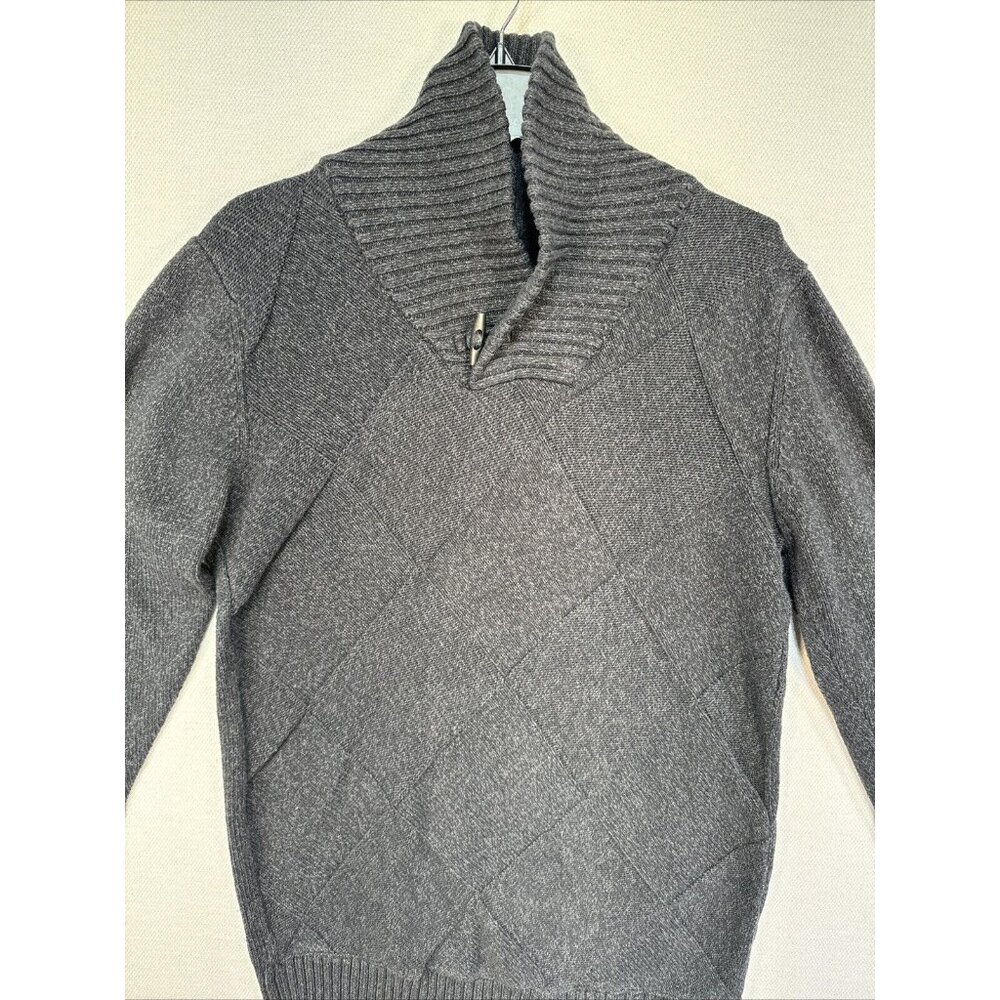 Method Mens Preppy Neck Wrap Pullover Sweater XXL Charcoal Gray - Picture 4 of 13